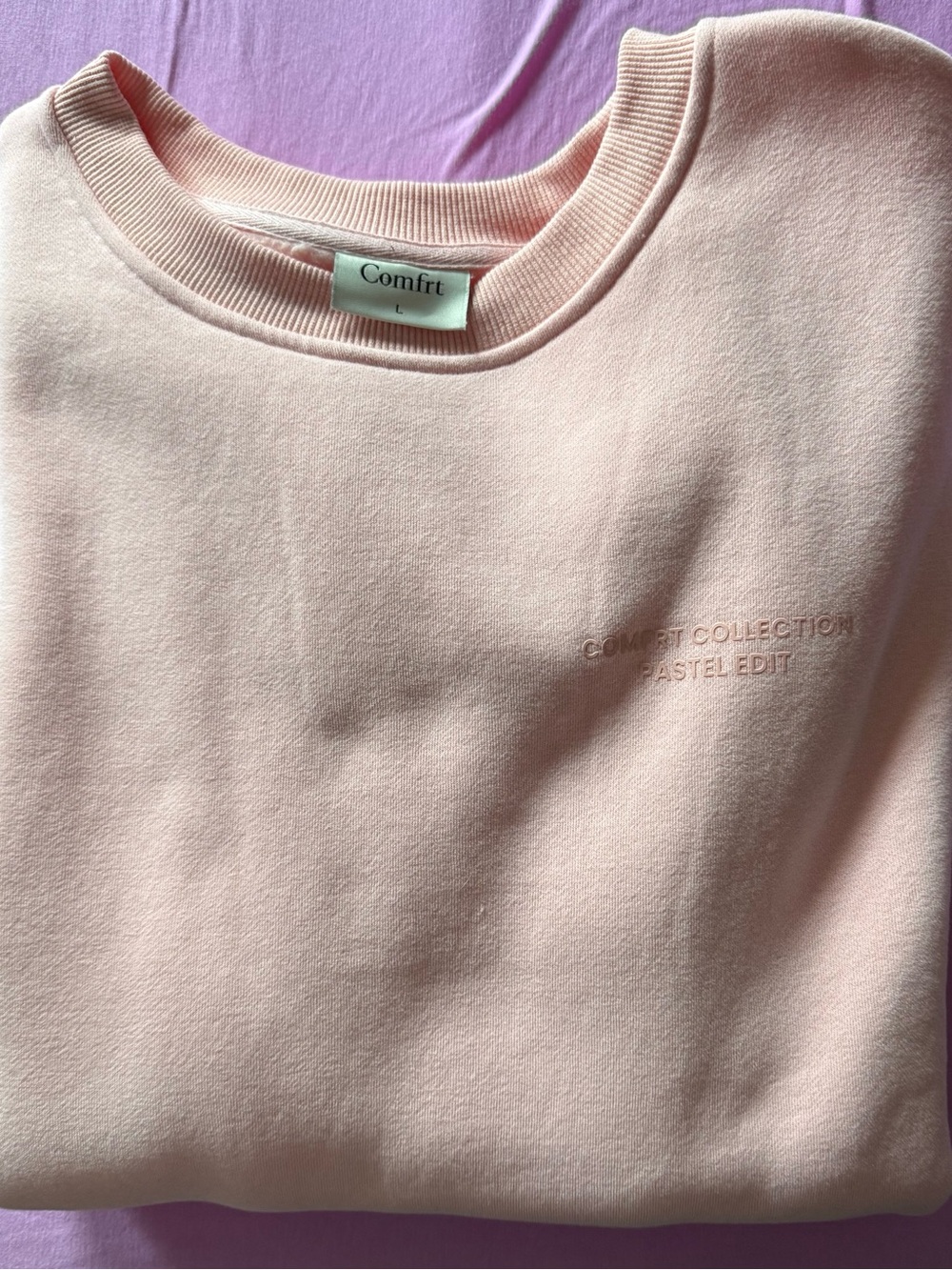 Pastel Pink Sweatshirt - Comfort Collection